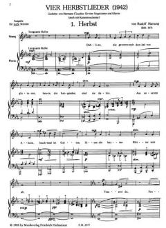 4 Herbstlieder von Rudolf Hartung 