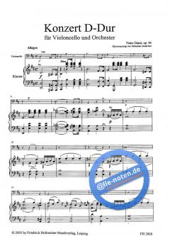 Konzert D-Dur op. 46 von Franz Danzi für Violoncello und Orchester im Alle Noten Shop kaufen