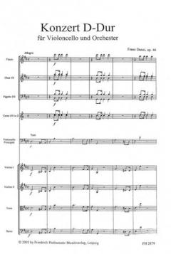 Konzert D-Dur op. 46 von Franz Danzi für Violoncello und Orchester im Alle Noten Shop kaufen (Partitur)