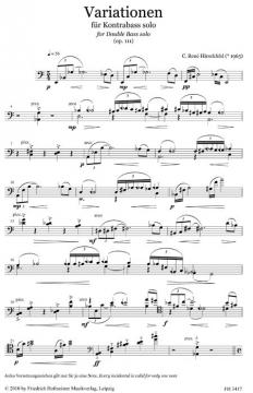 Variationen op. 111 von Caspar René Hirschfeld für Kontrabass solo im Alle Noten Shop kaufen