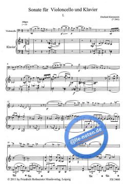 Sonate von Eberhard Klemmstein für 4 Kontrabässe und Klavier im Alle Noten Shop kaufen