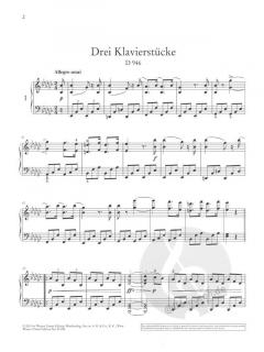 Drei Klavierstücke & Zwei Fragmente von Franz Schubert im Alle Noten Shop kaufen