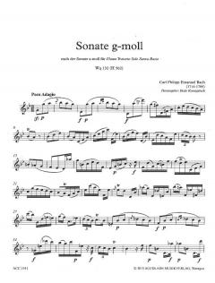 Sonate g-Moll für Oboe solo Wq 132 / H 562 von Carl Philipp Emanuel Bach im Alle Noten Shop kaufen