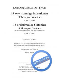 15 zweistimmige Inventionen & 15 dreistimmige Sinfonien von Johann Sebastian Bach 