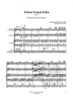 Tritsch-Tratsch-Polka op. 214 von Johann Strauss (Sohn) für Percussion-Quartett im Alle Noten Shop kaufen