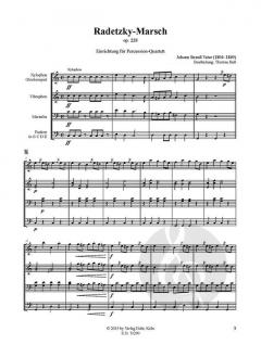 Radetzky-Marsch op. 228 von Johann Strauss (Vater) für Percussion-Quartett im Alle Noten Shop kaufen
