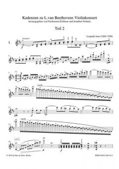 Kadenzen zu den großen Violinkonzerten Band 1, Teil 2 im Alle Noten Shop kaufen