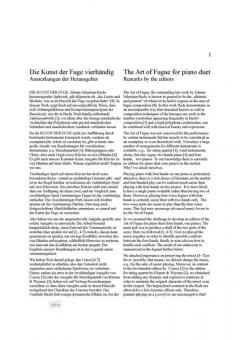 Die Kunst der Fuge BWV 1080 von Johann Sebastian Bach für Klavier zu vier Händen im Alle Noten Shop kaufen (Partitur)