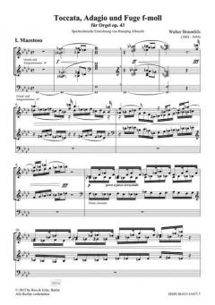 Toccata, Adagio und Fuge für Orgel f-Moll op. 43 von Walter Braunfels im Alle Noten Shop kaufen