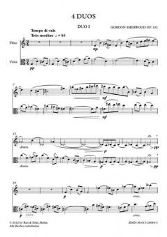 Vier Duos für Flöte und Viola op. 102 (Gordon Sherwood) 