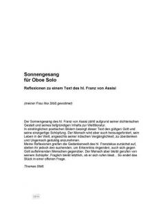Sonnengesang für Oboe solo von Thomas Stöß im Alle Noten Shop kaufen