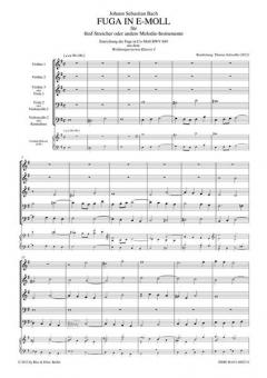 Fuga für fünf Streicher e-Moll von Johann Sebastian Bach im Alle Noten Shop kaufen