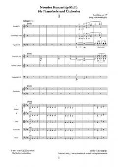 Konzert Nr. 9 g-Moll op. 177 von Ferdinand Ries für Klavier und Orchester im Alle Noten Shop kaufen (Partitur)