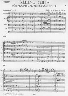 Kleine Suite für Violine und Streichorchester op. 12 von Stefan Frenkel im Alle Noten Shop kaufen (Partitur)