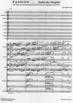 Passion - Stufen der Hingabe von Hans Schanderl für Soli, Chor und Orchester (nach Texten von Dietrich Bonhoeffer, Bertolt Brecht und Fragmente aus der Bibel) im Alle Noten Shop kaufen (Partitur)