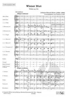 Wiener Blut op. 354 von Johann Strauss (Sohn) 