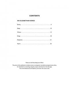 Six Elizabethan Songs von Dominick Argento 