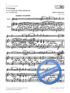 Widmung von Robert Schumann 