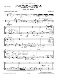 Pages From A Love Diary von Betsy Jolas 