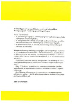 Musikkonservatorierne og det faglig-p\(aodgoiske udviklingsarbejde von Orla Vinther 