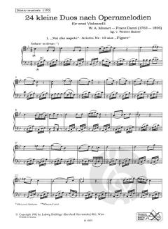 24 kleine Duos nach Opernmelodien Band 2 von Wolfgang Amadeus Mozart 