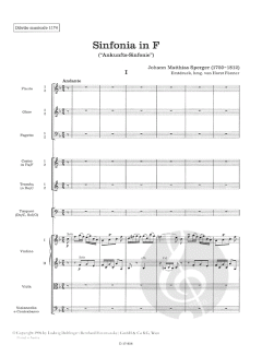 Sinfonia F-Dur von Johann Matthias Sperger 