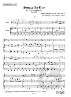 Sonate Es-Dur op. 30/2 von Johann Baptist Vanhal 