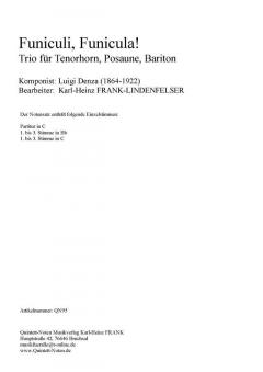 Funiculi, Funicula! von Luigi Denza für 3 Tenorhörner