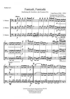 Funiculi, Funicula! von Luigi Denza für 3 Tenorhörner