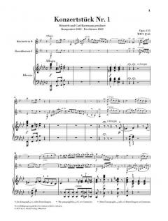 Konzertstücke op. 113 und 114 von Felix Mendelssohn Bartholdy für Klarinette, Bassetthorn (2 Klarinetten) und Klavier im Alle Noten Shop kaufen