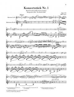 Konzertstücke op. 113 und 114 von Felix Mendelssohn Bartholdy für Klarinette, Bassetthorn (2 Klarinetten) und Klavier im Alle Noten Shop kaufen