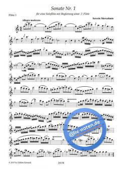 Sonate Nr. 1 von Saverio Mercadante für eine Soloflöte mit Begleitung einer 2. Flöte im Alle Noten Shop kaufen