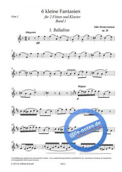 6 kleine Fantasien op. 28 - Band 1 von Jules Demersseman für 2 Flöten und Klavier im Alle Noten Shop kaufen