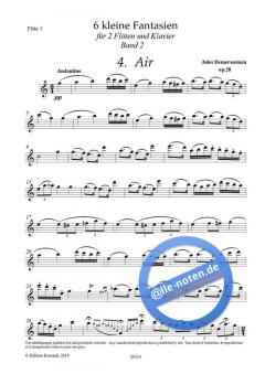 6 kleine Fantasien op. 28 - Band 2 von Jules Demersseman für 2 Flöten und Klavier im Alle Noten Shop kaufen