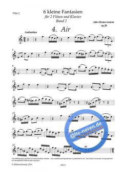 6 kleine Fantasien op. 28 - Band 2 von Jules Demersseman für 2 Flöten und Klavier im Alle Noten Shop kaufen