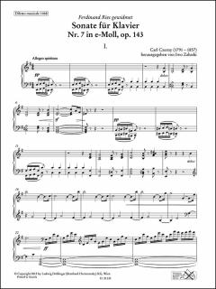 Sonate für Klavier Nr. 7 in e-Moll op. 143 von Carl Czerny im Alle Noten Shop kaufen