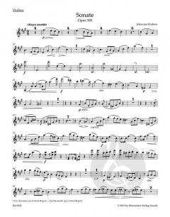 Sonate für Violine und Klavier A-Dur op. 100 von Johannes Brahms im Alle Noten Shop kaufen