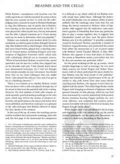 Aufführungspraktische Hinweise zu Johannes Brahms' Kammermusik von Clive Brown 