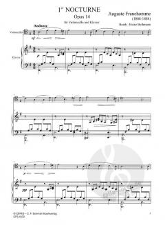 1er Nocturne op. 14 von August-Joseph Franchomme für Violoncello und Klavier im Alle Noten Shop kaufen