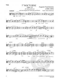 1er Nocturne op. 14 von August-Joseph Franchomme für Viola und Klavier nach dem Original für Violoncello und Klavier im Alle Noten Shop kaufen
