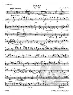 Sonate in e-Moll op. 38 von Johannes Brahms für Violoncello und Klavier im Alle Noten Shop kaufen