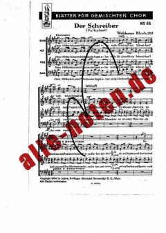 Schreiber, Der Mein Mütterlein (Waldemar Bloch) 