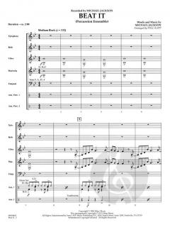 Beat It von Michael Jackson für Percussion Ensemble im Alle Noten Shop kaufen