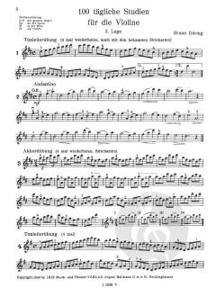 100 tägliche Studien für Violine Heft 2 von Bruno Döring im Alle Noten Shop kaufen