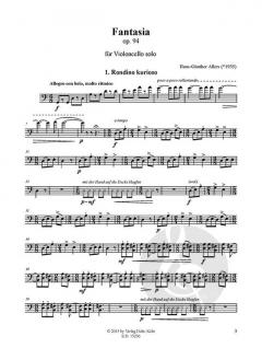 Fantasia op. 94 von Hans-Günther Allers für Violoncello solo im Alle Noten Shop kaufen (Partitur)