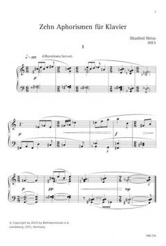 Aphorismen für Klavier von Manfred Weiss im Alle Noten Shop kaufen