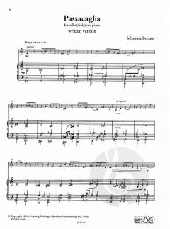Passacaglia von Johannes Berauer für Violoncello und Klavier im Alle Noten Shop kaufen
