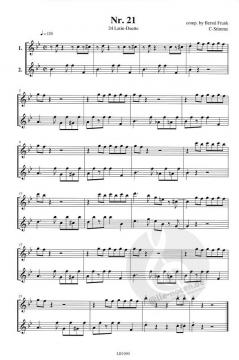 24 Latin-Duette in C (Violinschlüssel) von Bernd Frank 