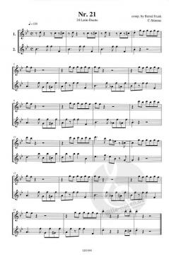 24 Latin-Duette in C (Violinschlüssel) von Bernd Frank 