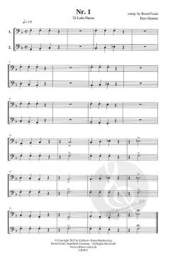 24 Latin-Duette in C (Bassschlüssel) von Bernd Frank 